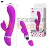 Vibrador 2 motores con masajeador de clitoris